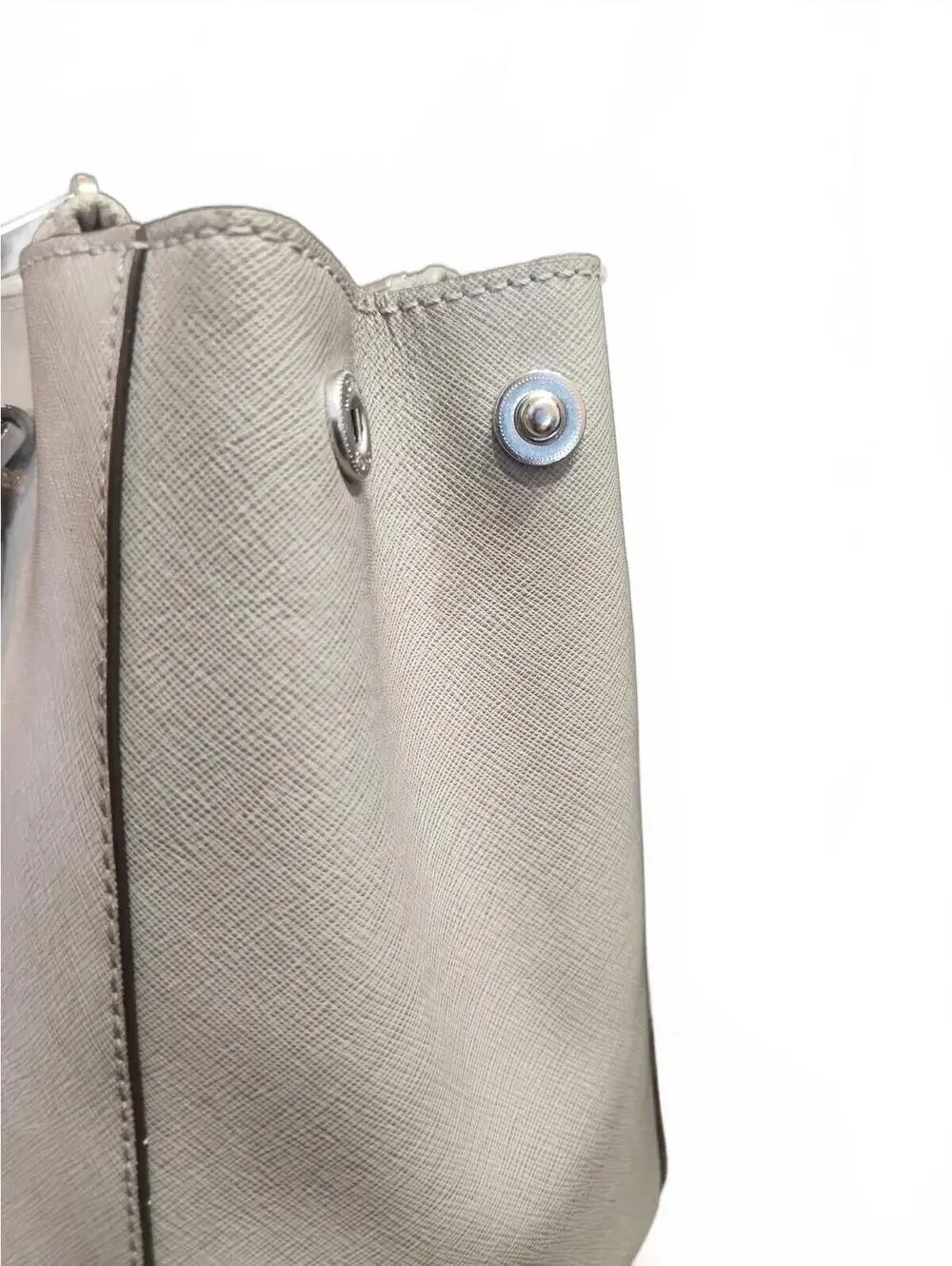 Michael Kors Saffiano Leather Satchel (M) Silver-Tone Hrdwre